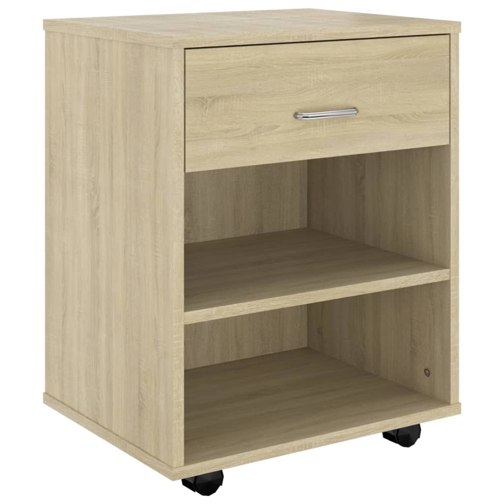 Rolling Cabinet Sonoma Oak 46x36x59 cm Engineered Wood